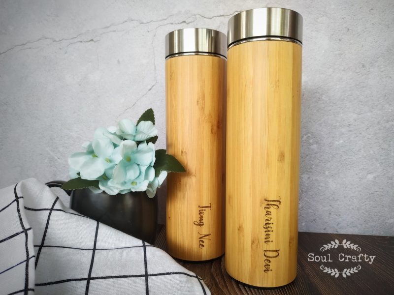 Bamboo thermal bottle with tea strainer 16.9oz – 500ml, 304 stainless steel  water bottle, Coffee Travel Mug, eco friendly thermal flask – Soul Crafty